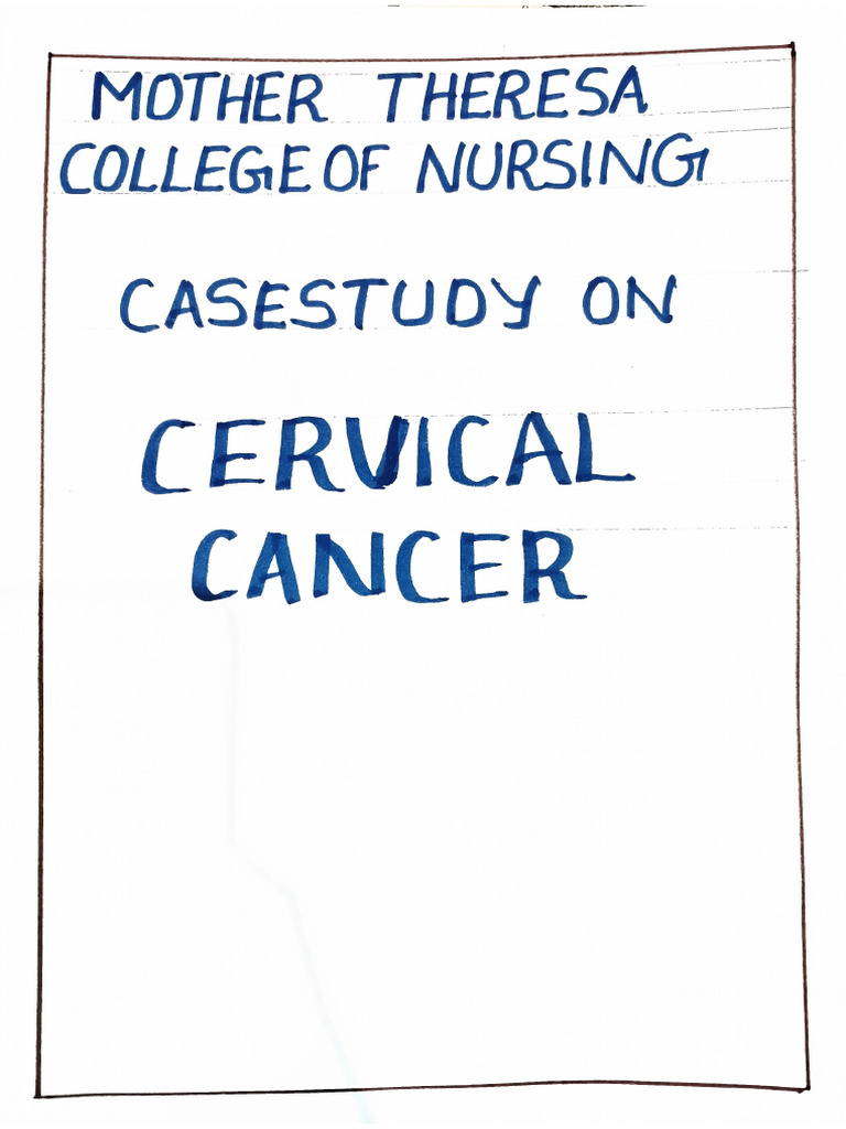 surgical case study -cervical cancer | PDF