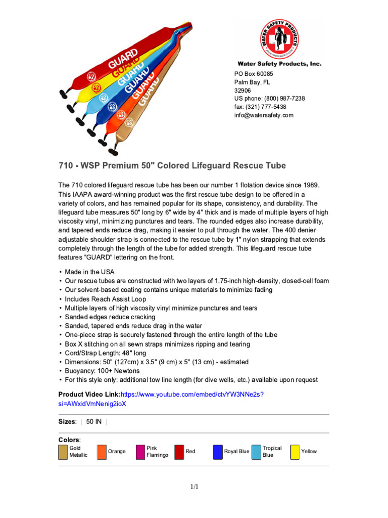 Lifeguard Rescue Tube | PDF