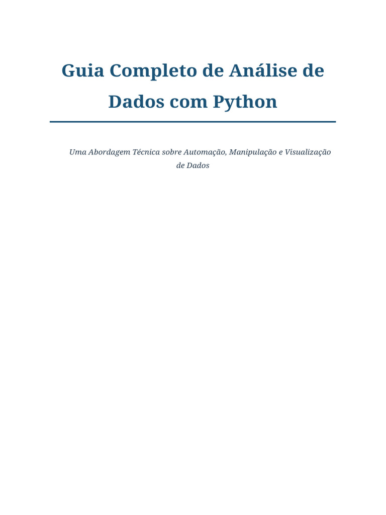 Guia Python Analise Dados v2 | PDF | Dados | Python (linguagem de ...