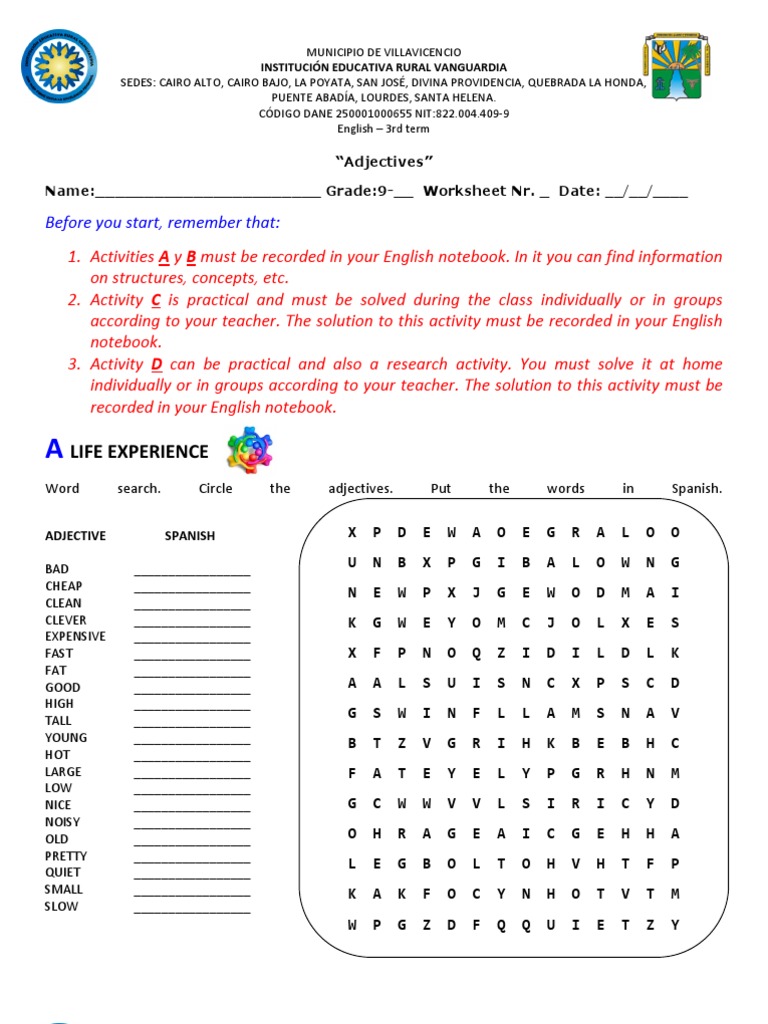 2nd Worksheet III Term 9th Grade | PDF | Cognitive Science