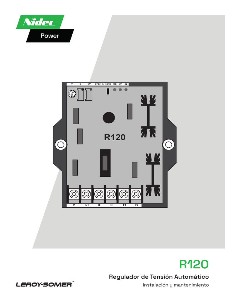 Manual R120 AVR | PDF | Red eléctrica | Diodo emisor de luz