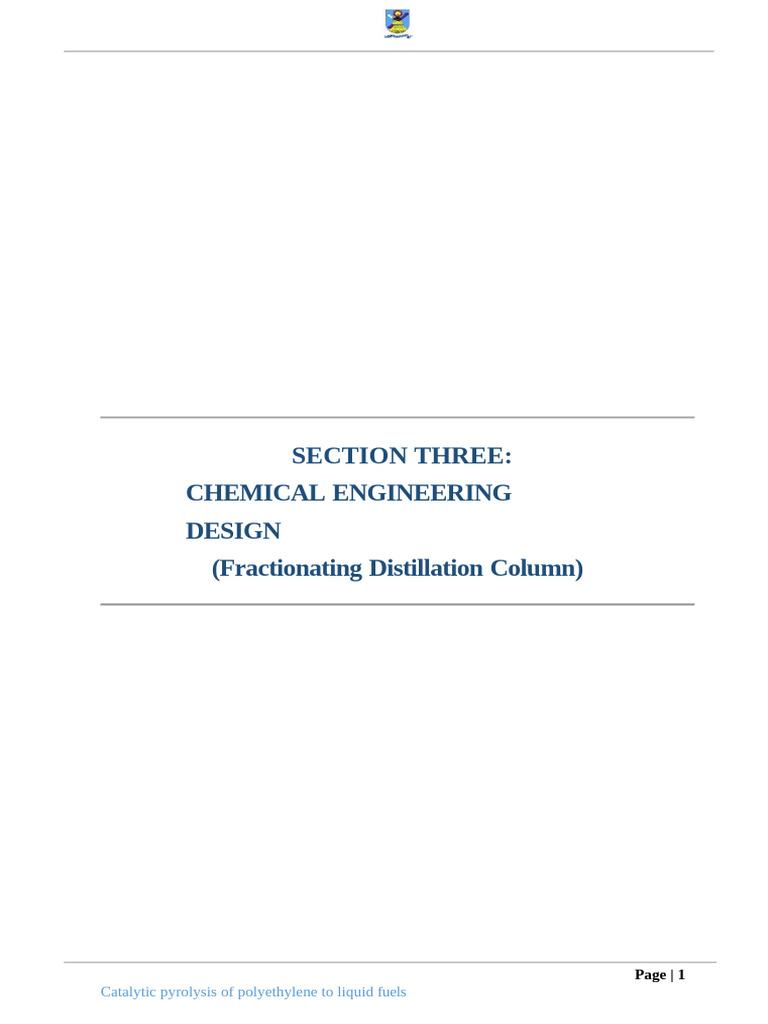 Fractionating Column Proccess Design by Alson | PDF | Distillation ...