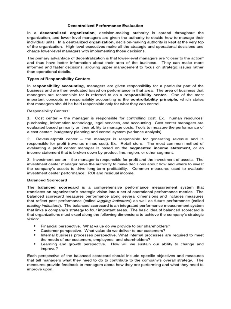 Decentralized Performance Evaluation | PDF | Performance Indicator ...