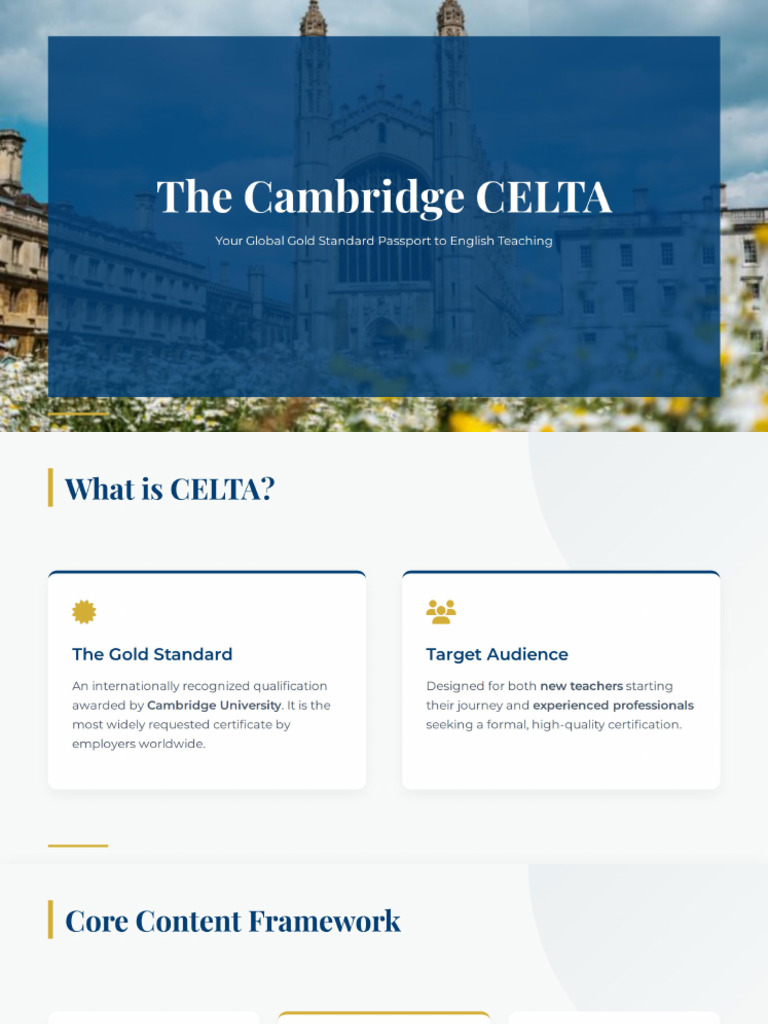 Cambridge CELTA Qualification | PDF