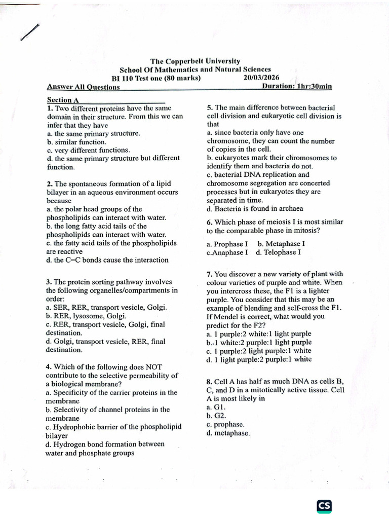Test 1 2026 | PDF