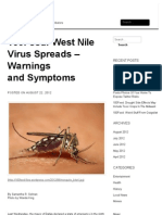 100feed - West Nile Virus Spreads - Warnings and Symptoms 100feed