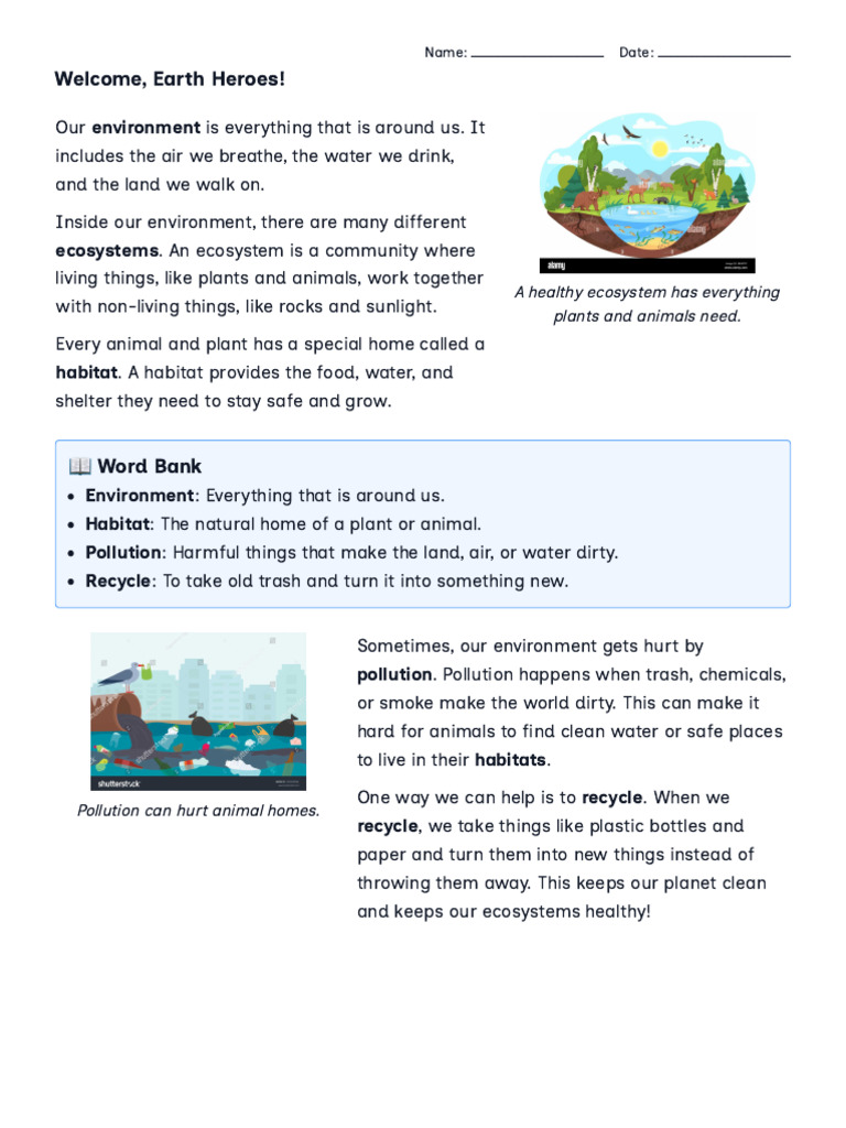 Our World Our Environment Protecting Our Planet | PDF | Natural ...