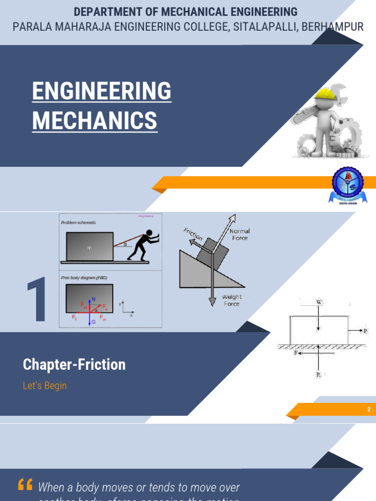Engg. Mechanics Friction | PDF | Friction | Force