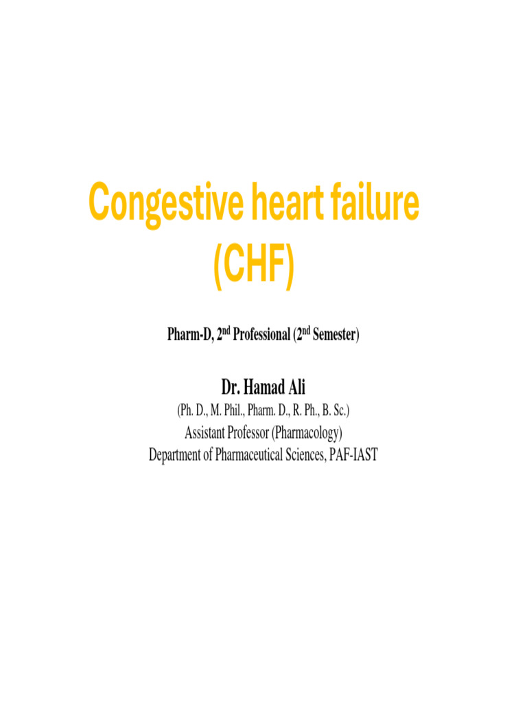 2. Congestive Heart Failure (CHF) [Autosaved] | PDF | Heart Failure | Heart