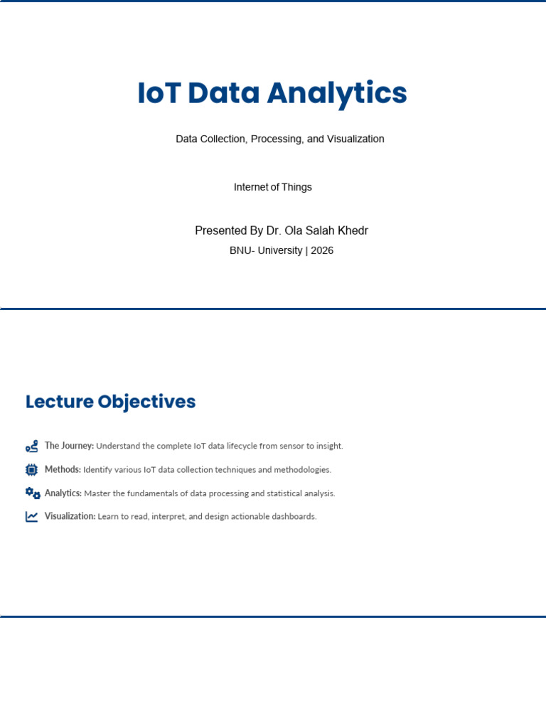 Lecture 8 IoT Data Analytics | PDF | Internet Of Things | Analytics