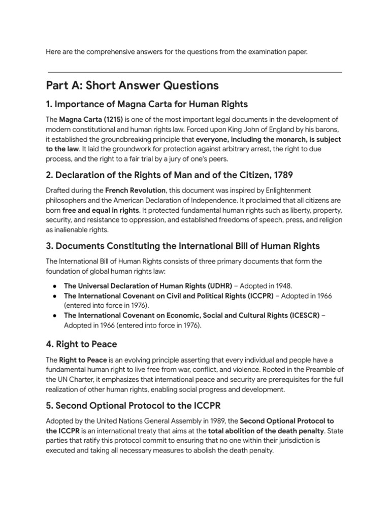 Human Rights Law Notes | PDF | Human Rights | Social Contract