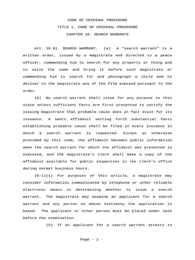 CR.18 2 | PDF | Search Warrant | Probable Cause
