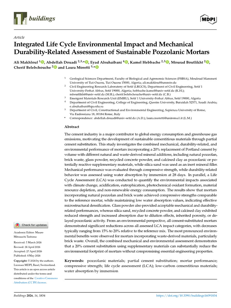 Integrated Life Cycle Environmental Impact and Mechanical Durability ...
