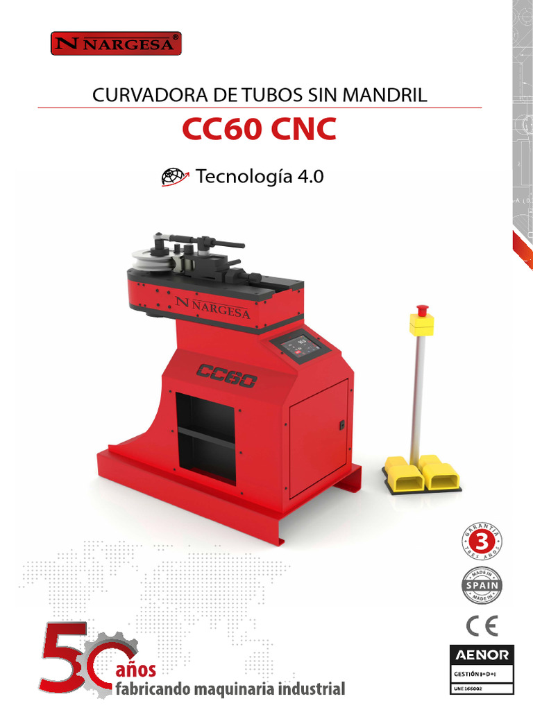 Curvadora de Tubos Sin Mandril Cc60 Nargesa Removed | PDF