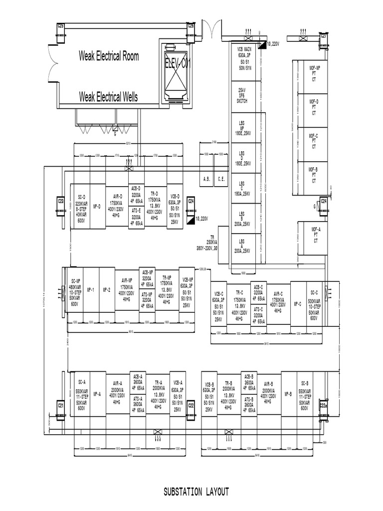 Substation Layout 042426 | PDF | Electric Power | Power Electronics