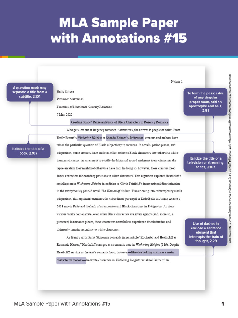 Sample MLA Paper 15 | PDF | Wuthering Heights | Heathcliff (Wuthering ...