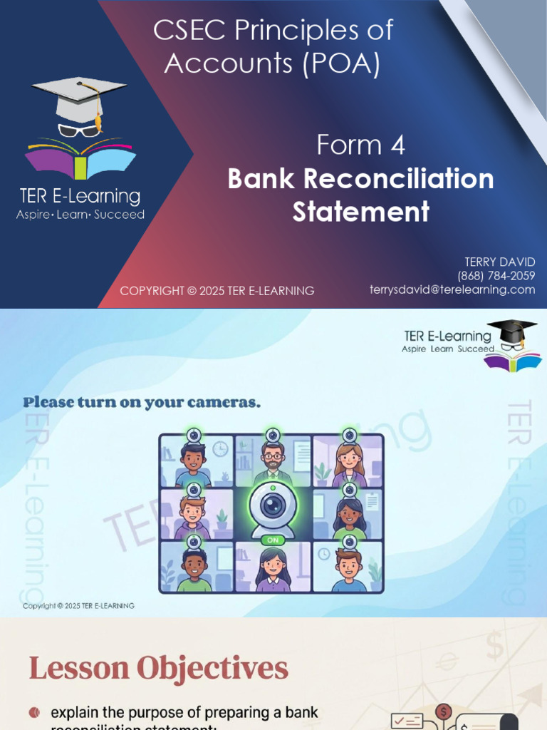 Bank Reconciliation Lesson Presentation | PDF