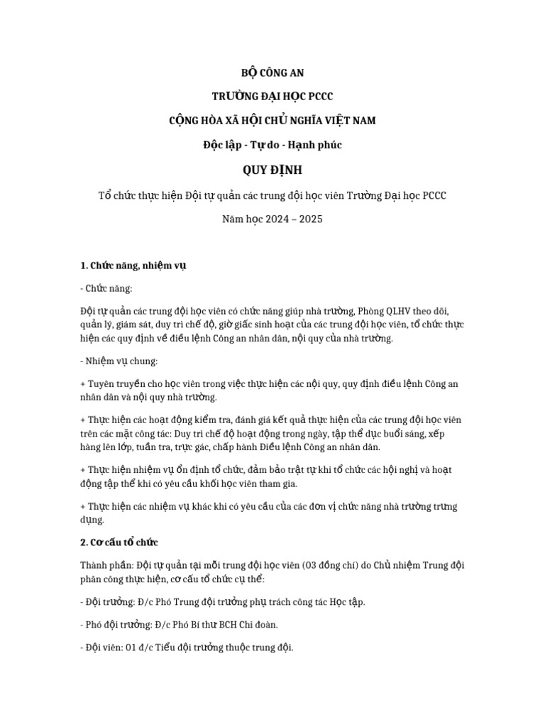 Quy Dinh Format Dep | PDF