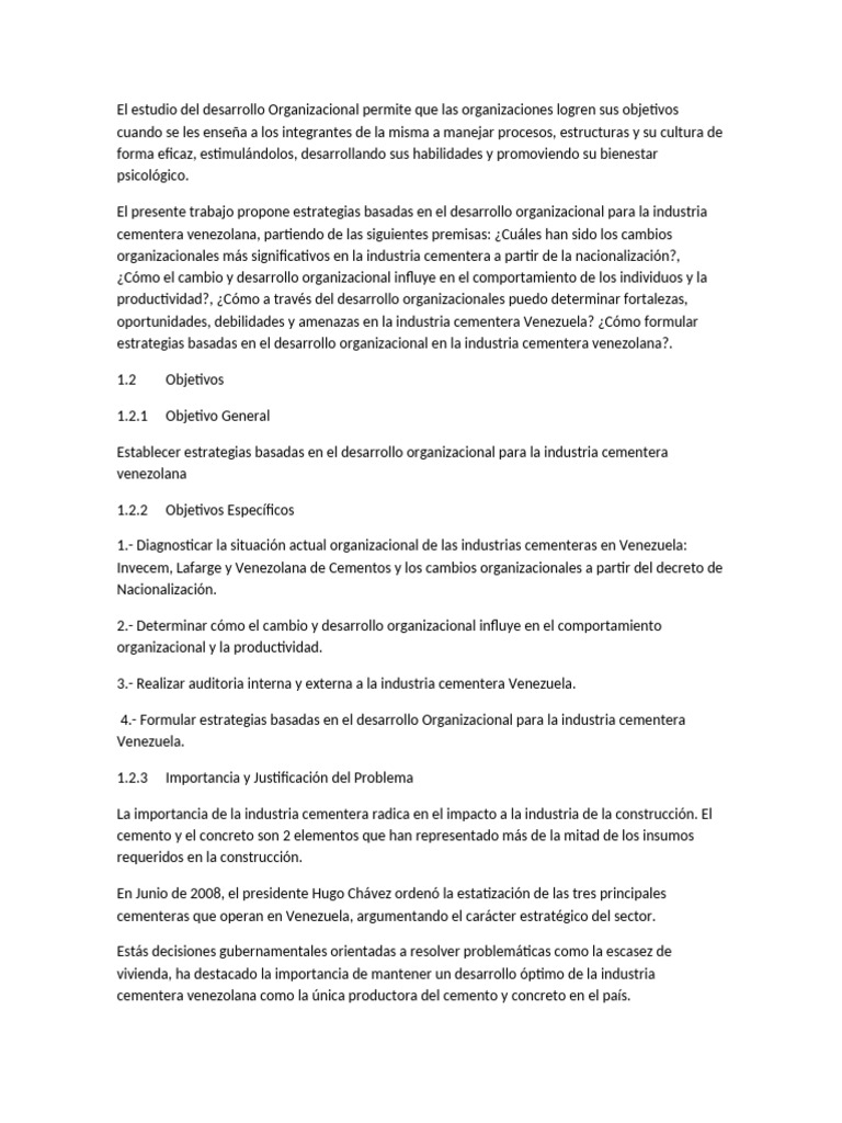 El Estudio Del Desarrollo Organizacional Permite Que Las Organizaciones ...