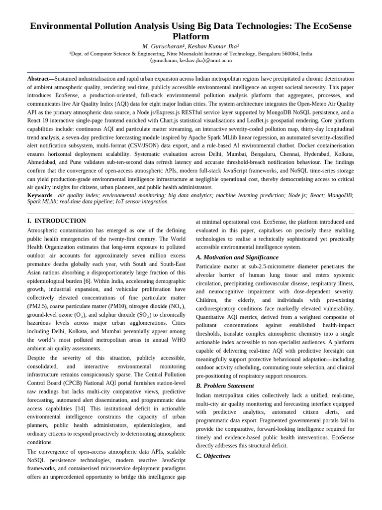 Environmental Pollution Analysis Term Paper v2 | PDF