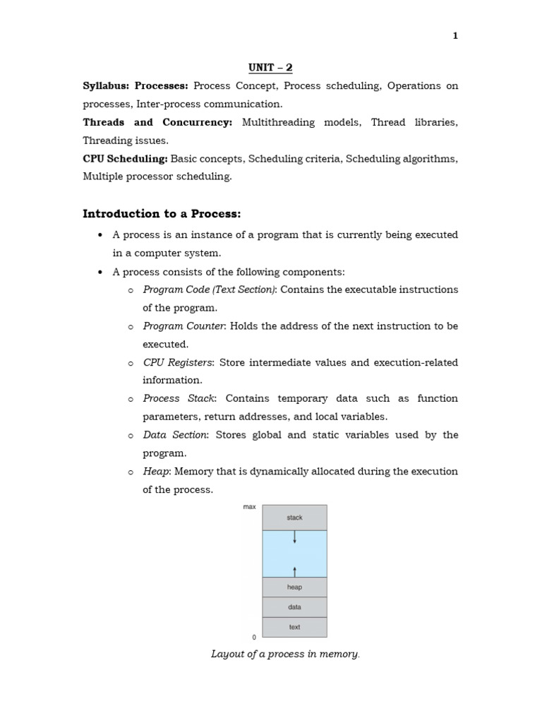 Os Unit - 2 | PDF | Process (Computing) | Thread (Computing)