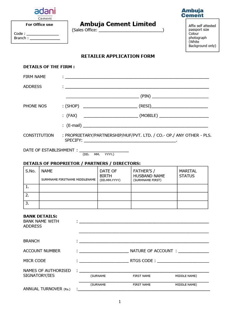 ACL Ret Application Form Mar 2026 1 | PDF