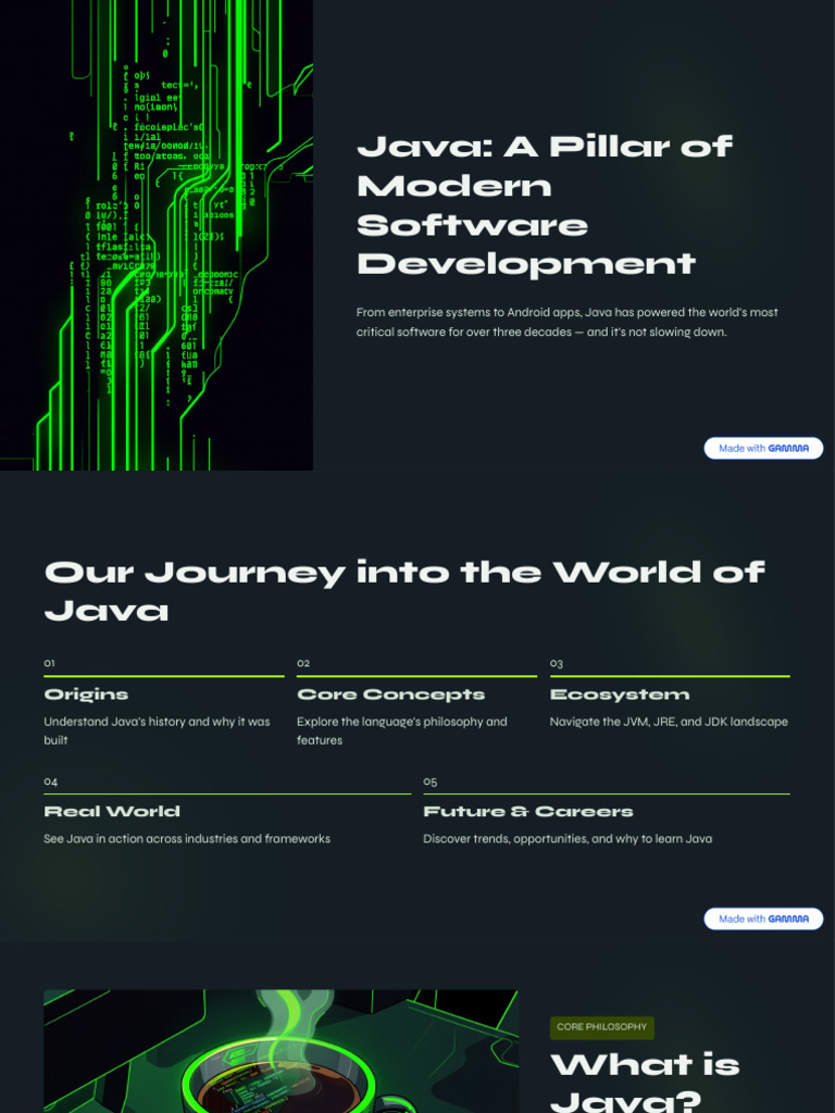 Java a Pillar of Modern Software Development | PDF | Java (Programming ...