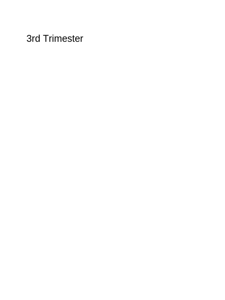 3rd Trimester Lesson Plan | PDF
