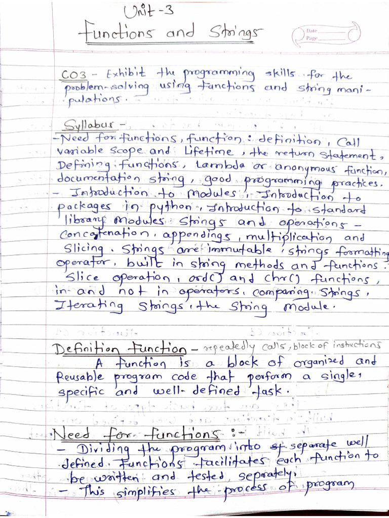 PPS Unit -3 Notes by Prof.sanskruti Agale | PDF