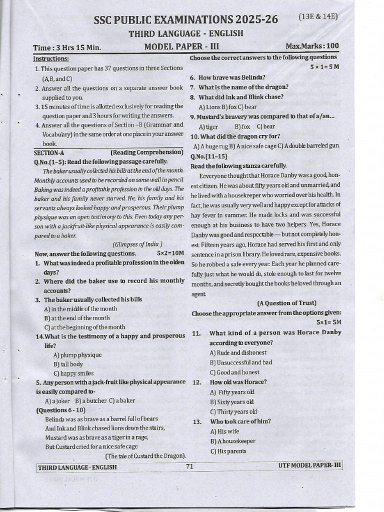 ModelPaperIII | PDF