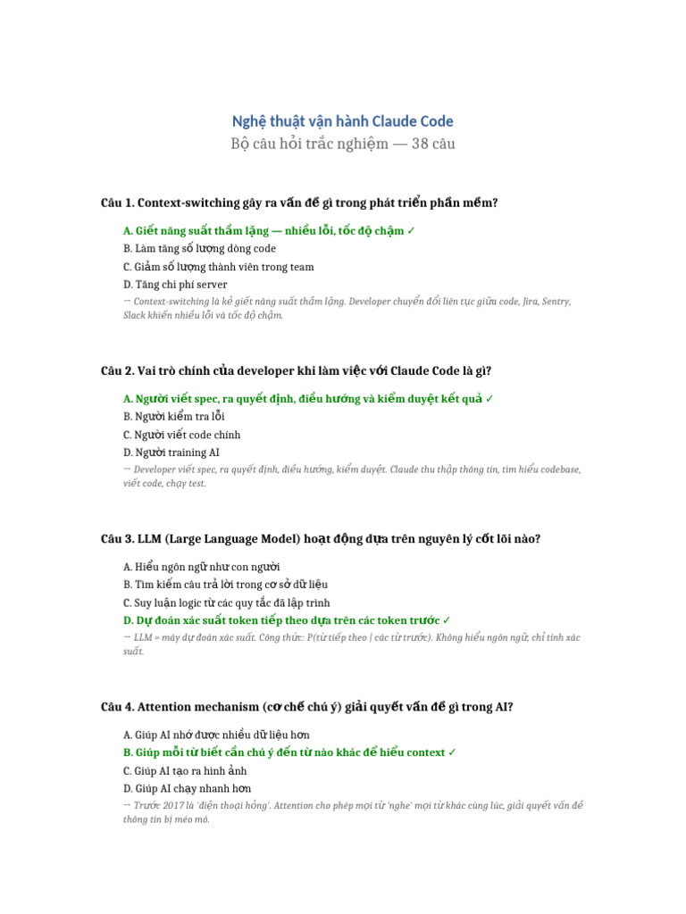 Claude Code Course Quiz | PDF