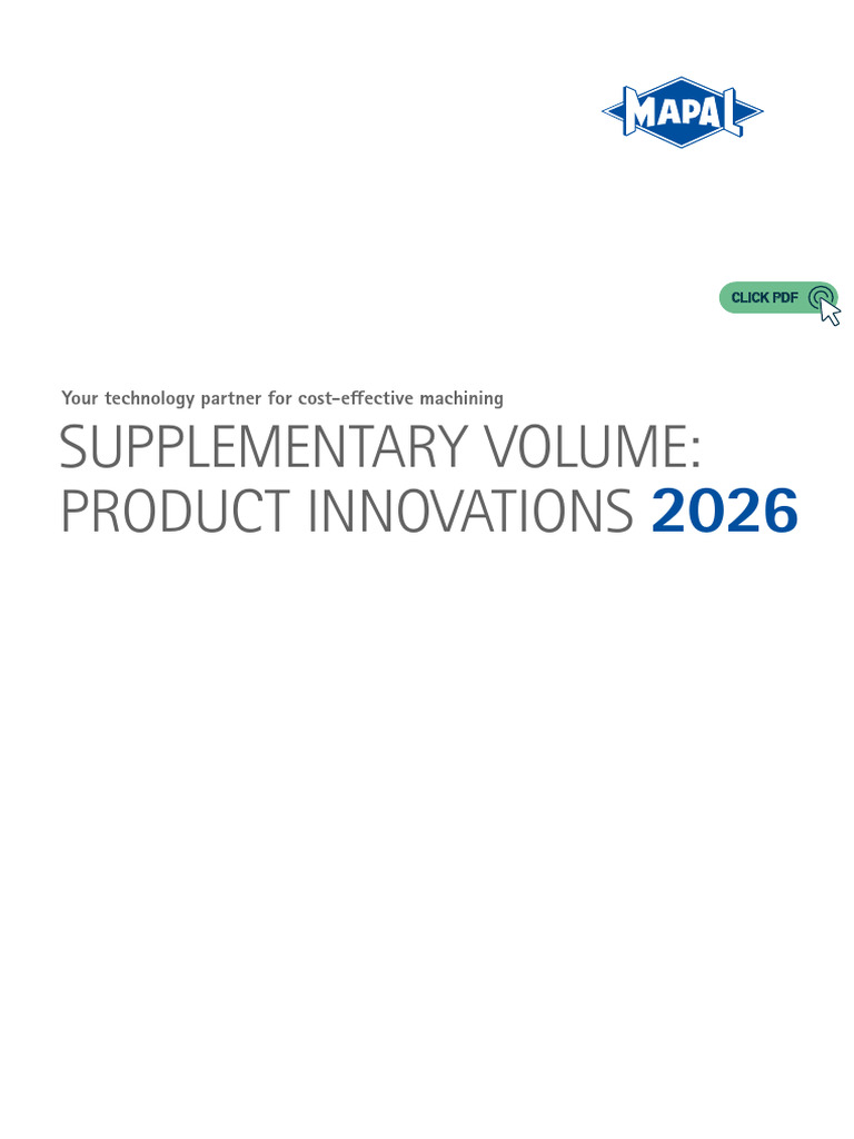 MAPAL Supplementary Volume Innovations 2026 en (1) | PDF | Machining ...