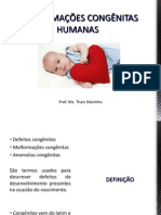 MALFORMAÇÕES CONGÊNITAS HUMANAS