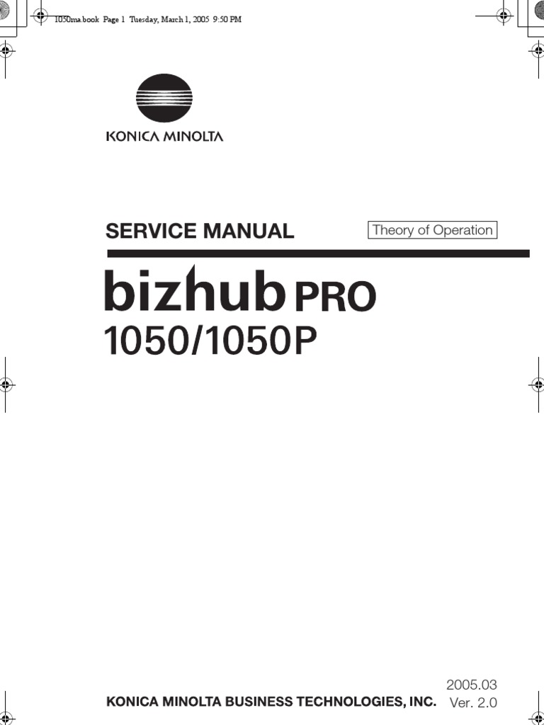 Konica-Minolta BizHub Pro 1050,1050P Theory of Operation | Image Scanner |  Exposure (Photography)