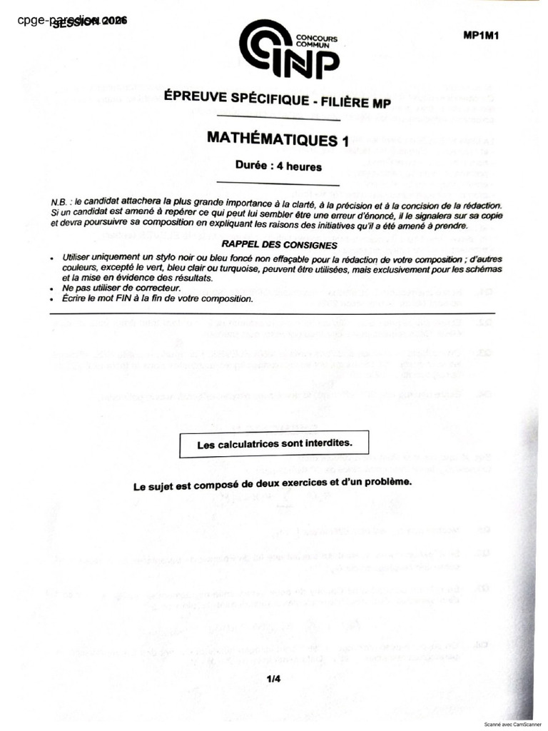 Corection Ccinp 2026 Mp Mohammed6 | PDF