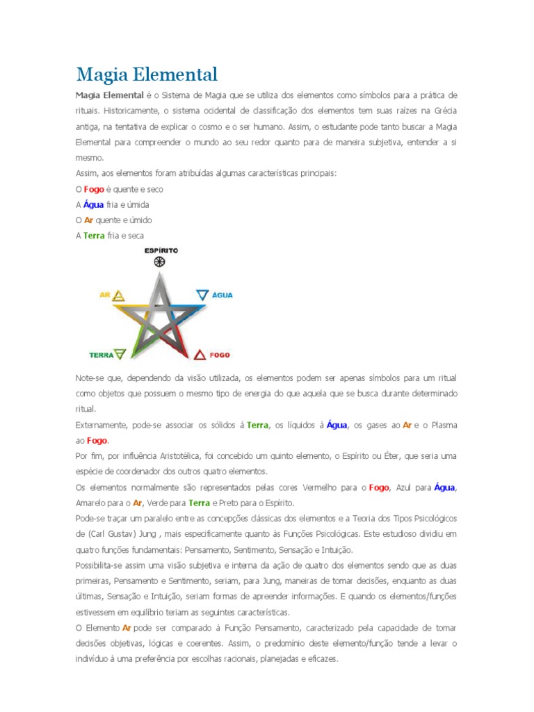 Magia Elemental | PDF | Science | Ciência Filosófica