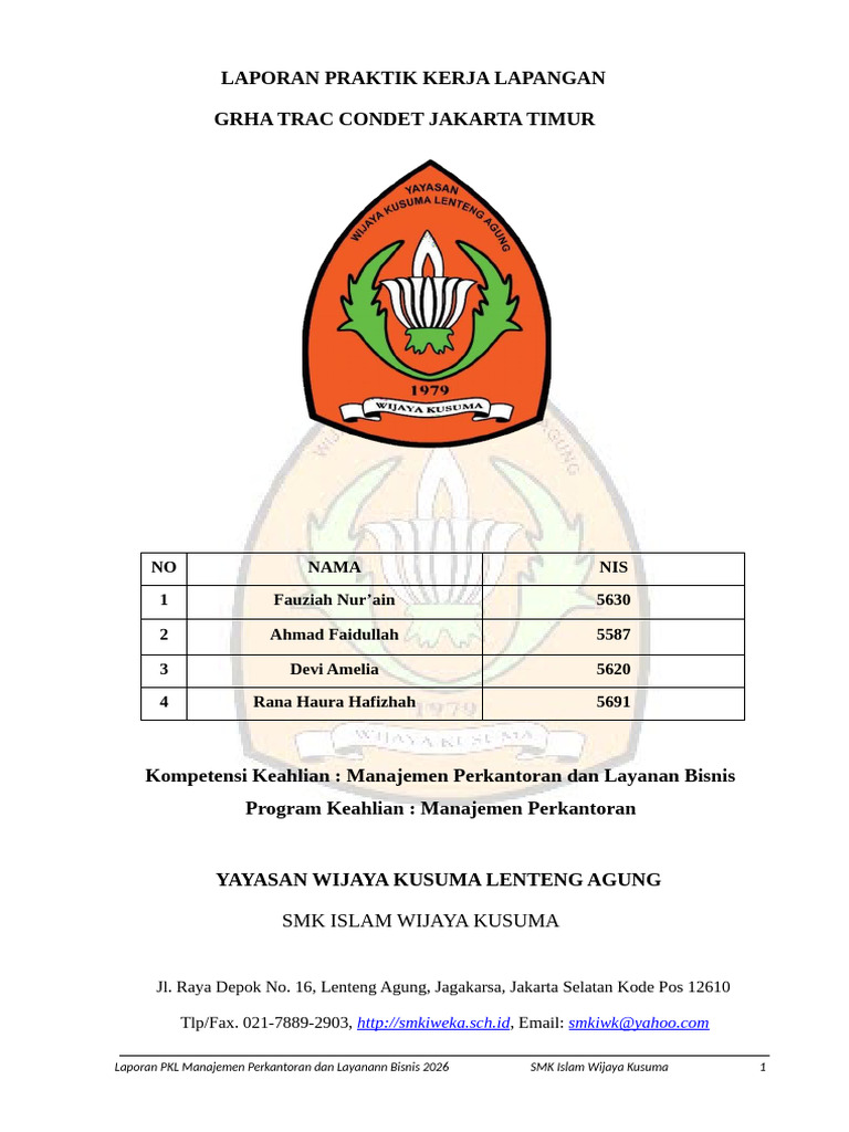 Laporan Sidang PKL Graha Trac 2026 | PDF