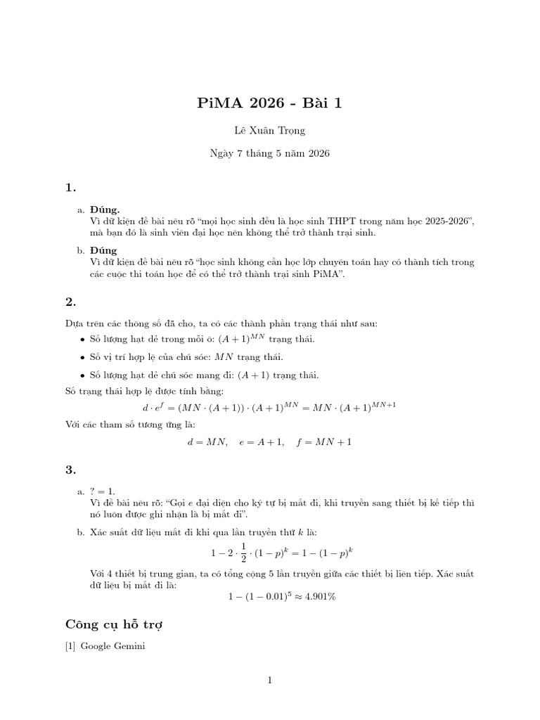 PiMA 2026 Problem 1 | PDF