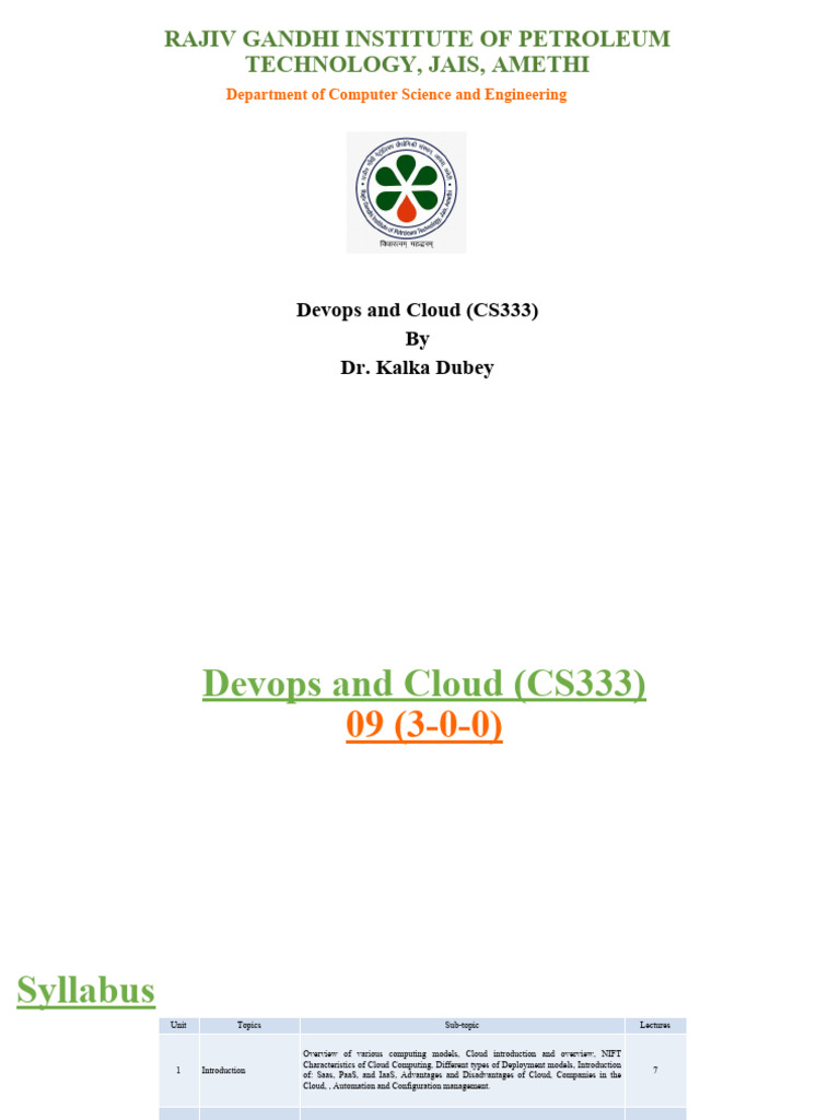 Devops and Cloud Unit 1 | PDF | Cloud Computing | Software As A Service