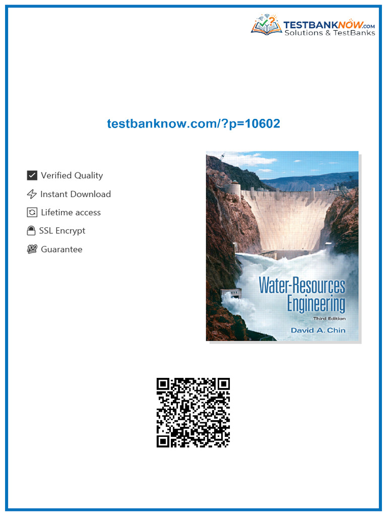 Solution Manual for Water-Resources Engineering, 3/E 3rd Edition David ...