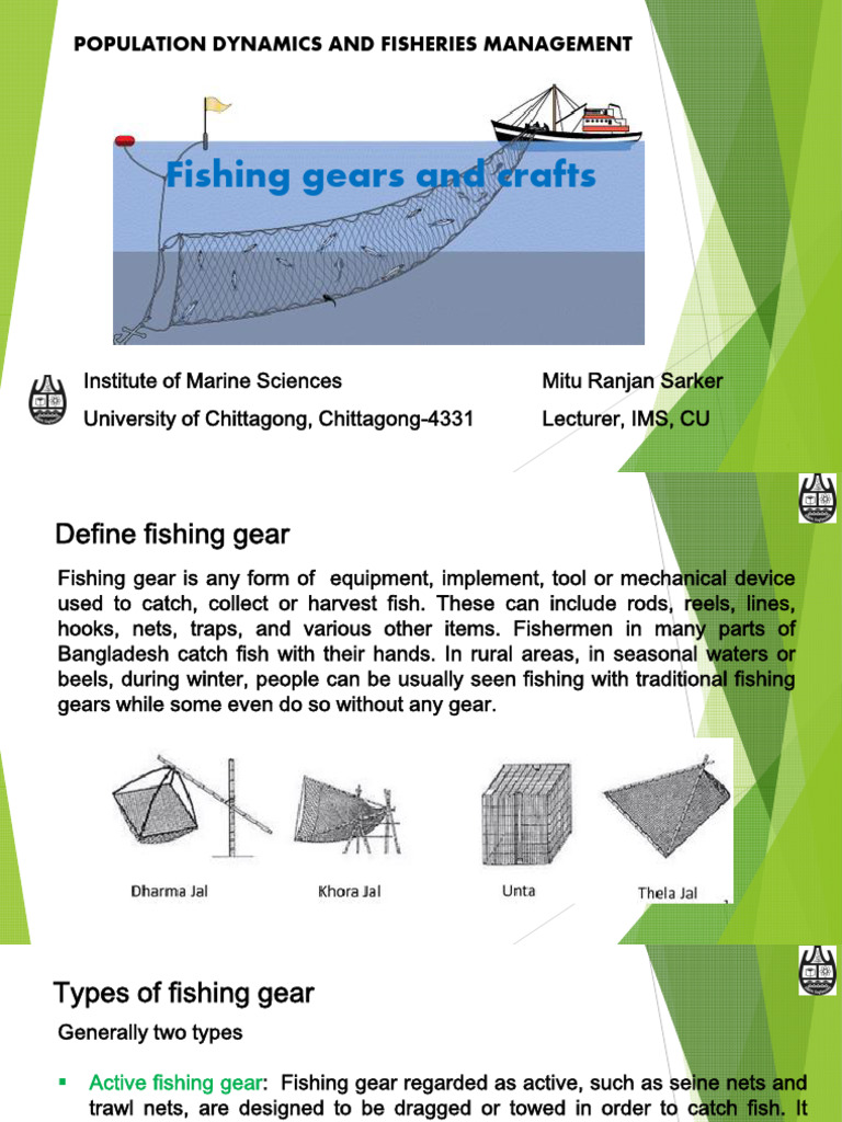 (Lec-03) Fishing Crafts and Gears | PDF | Fishing Trawler | Fish And Humans