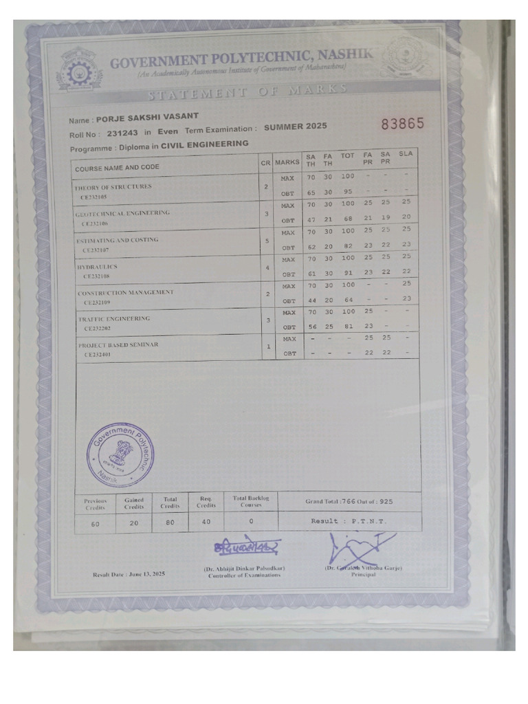 Mark Sheet | PDF