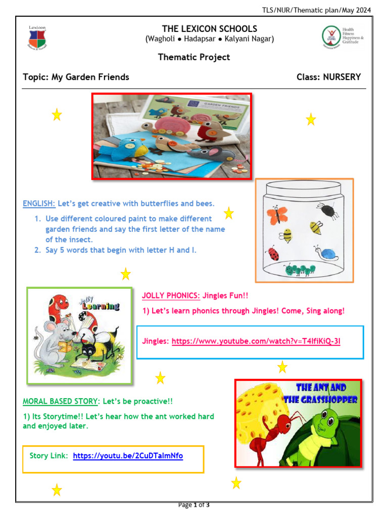 TLSH Class NUR Thematic Projects 2024-25 | PDF