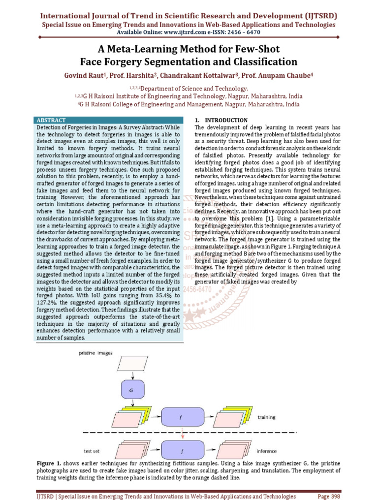 A Meta Learning Method for Few Shot Face Forgery Segmentation and ...