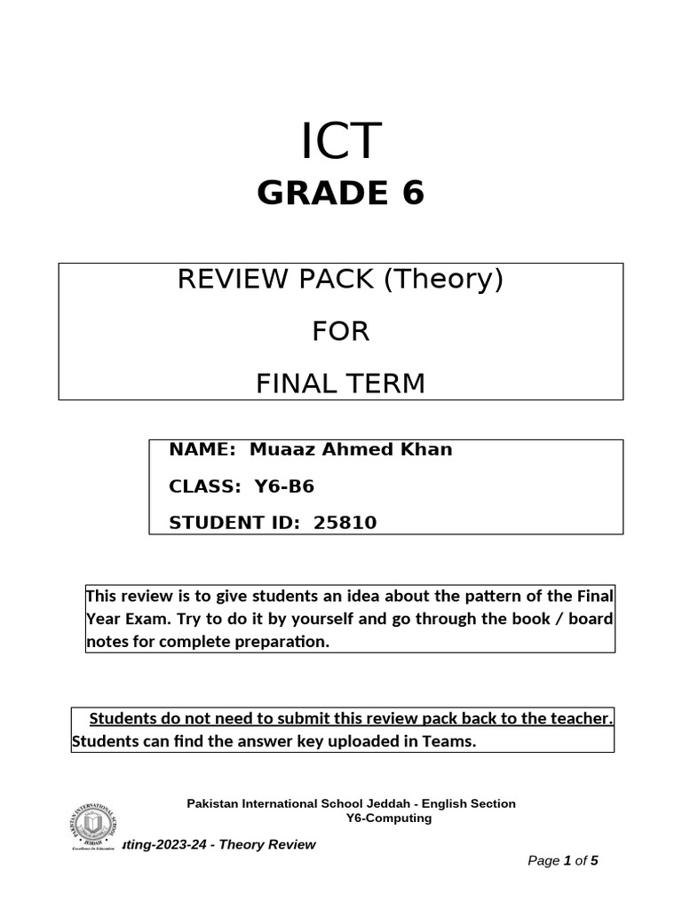 Y6 Theory Review sheet | PDF | Operating System | World Wide Web