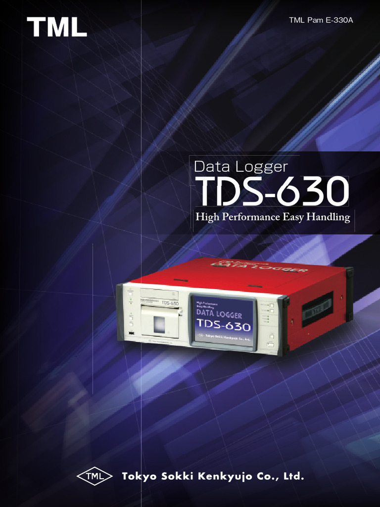 High Speedhigh Performance Data Logger TDS 630 | PDF | Usb | Electrical ...