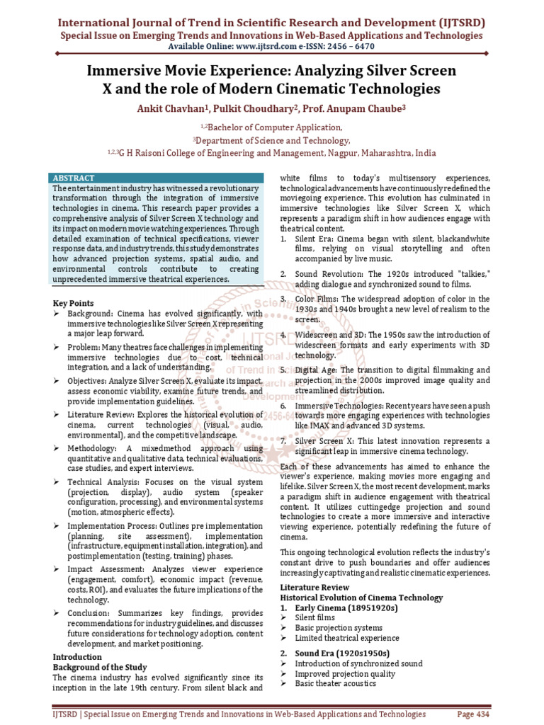 Immersive Movie Experience Analyzing Silver Screen X and the role of ...