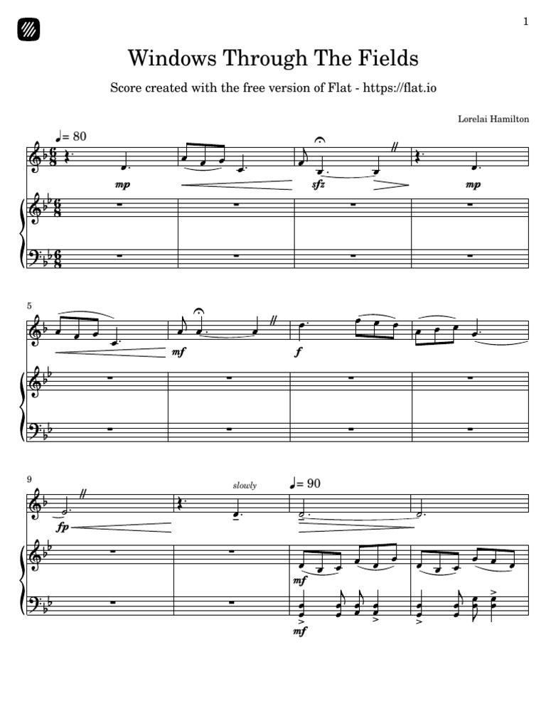 Windows Through the Fields Score | PDF