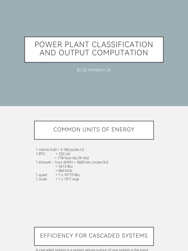 Power Plant Classification and Output Computation | PDF | Power Station ...