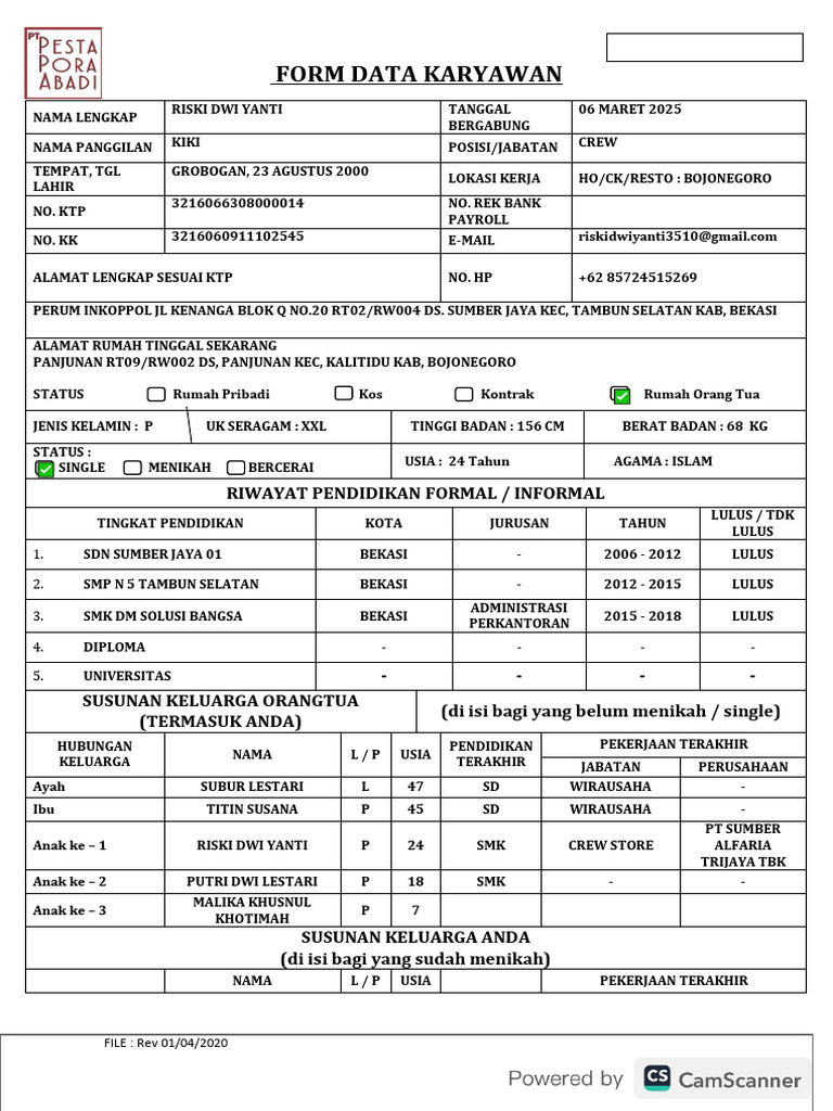 Data Karyawan | PDF